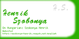 henrik szobonya business card